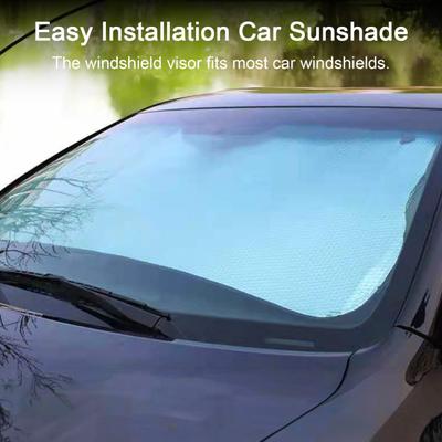 Pára-brisa do carro sombra de sol engrossar dupla face disponível proteção uv dobrável auto janela dianteira pára-sol viseira capa acessórios do carro