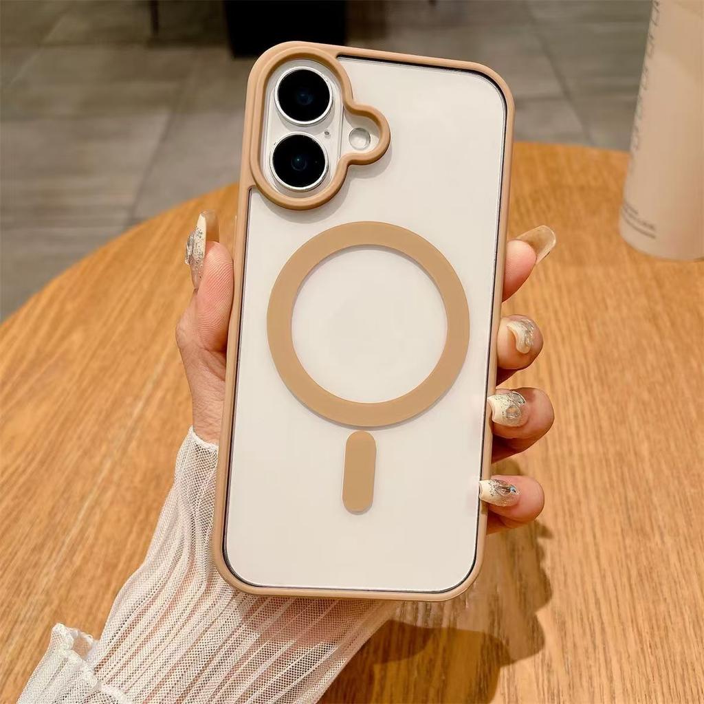 Luxury For Magsafe Transparent Phone Case For iPhone 16 15 14 13 12 11 Pro Max 16e 15 Plus Magnetic Wireless Charging Back Cover