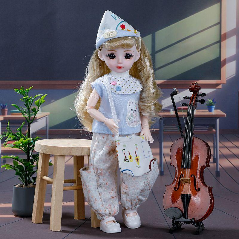 

30 см толстая кукла 6 очков Bjd принцесса костюм одежда Лолита юбка платье игрушка девочка кукла 30cm