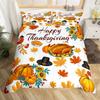 Fal Bedrom Decor Beding Set Twin Quen for Young Girls Women Autumn Harvest Theme Soft Duvet Cover Rustic Pumpkin Print Warm Comforter Cover