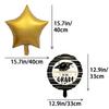 12Pcs Graduation Foil Balloon Set, Congrats Grad 18-Inch Round Mylar Balloons & Star Foil Balloons, Aesthetic Class of 2026 Deco