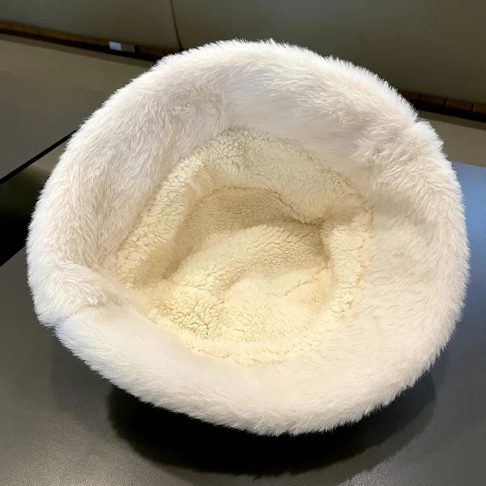 Childrens Winter Dog Print Fisherman Hat With Plush Lining For Baby Girls And Boys