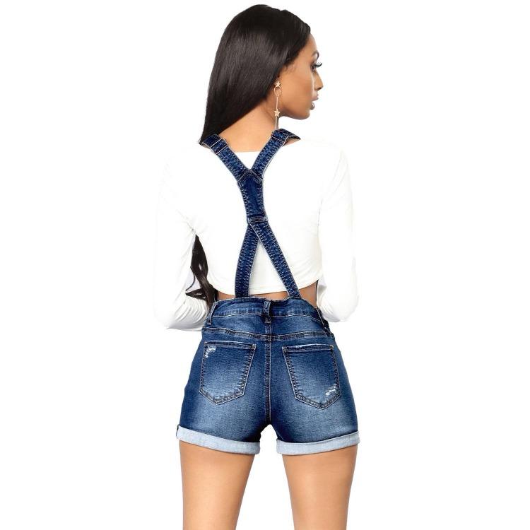 Women Summer Denim Shorts Jumpsuit Romper Playsuit Overalls Jeans