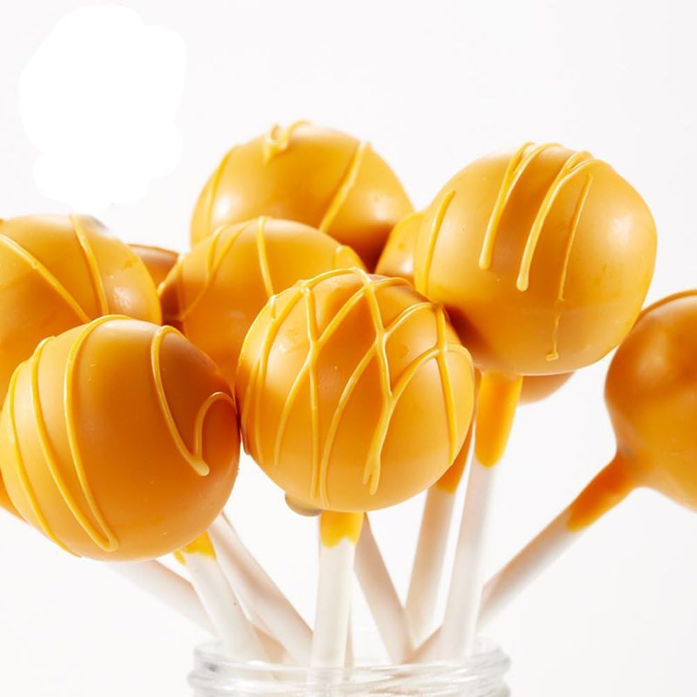 COOLAKE Lollipop Sticks 100 Pack 6 Inch Paper Candy Making Sucker Sticks for Cake Topper, DIY Homemade Fruit Candy, Chocolate