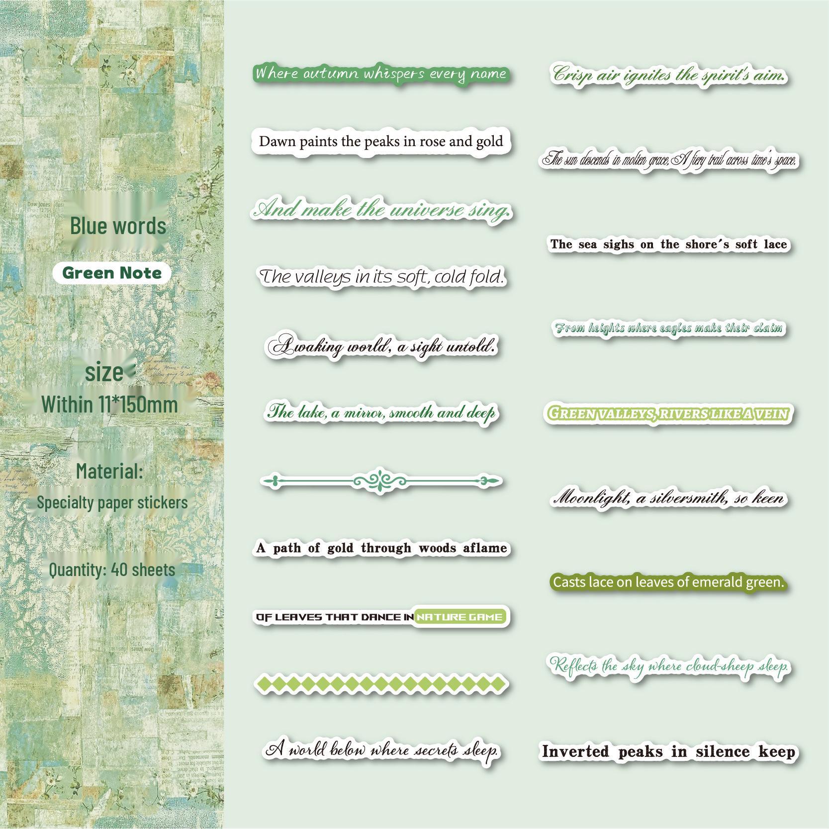 RetroStory Shadow Collection: Handmade Scenery Collage Stickers for Journals