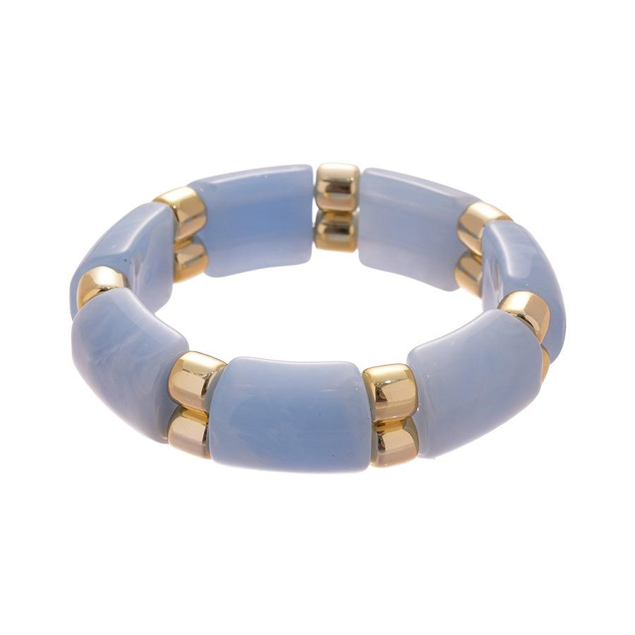 European and American blue smudged acrylic bracelet niche retro exaggerated bracelet personality fashion design sense jewelry