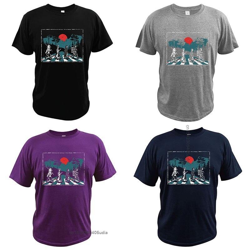 Demon Slayer T-Shirt Parody Abbey Road Tanjiro Nezuko Zenitsu Inosuke Japanese Manga Series Summer Digital Print T Shirt