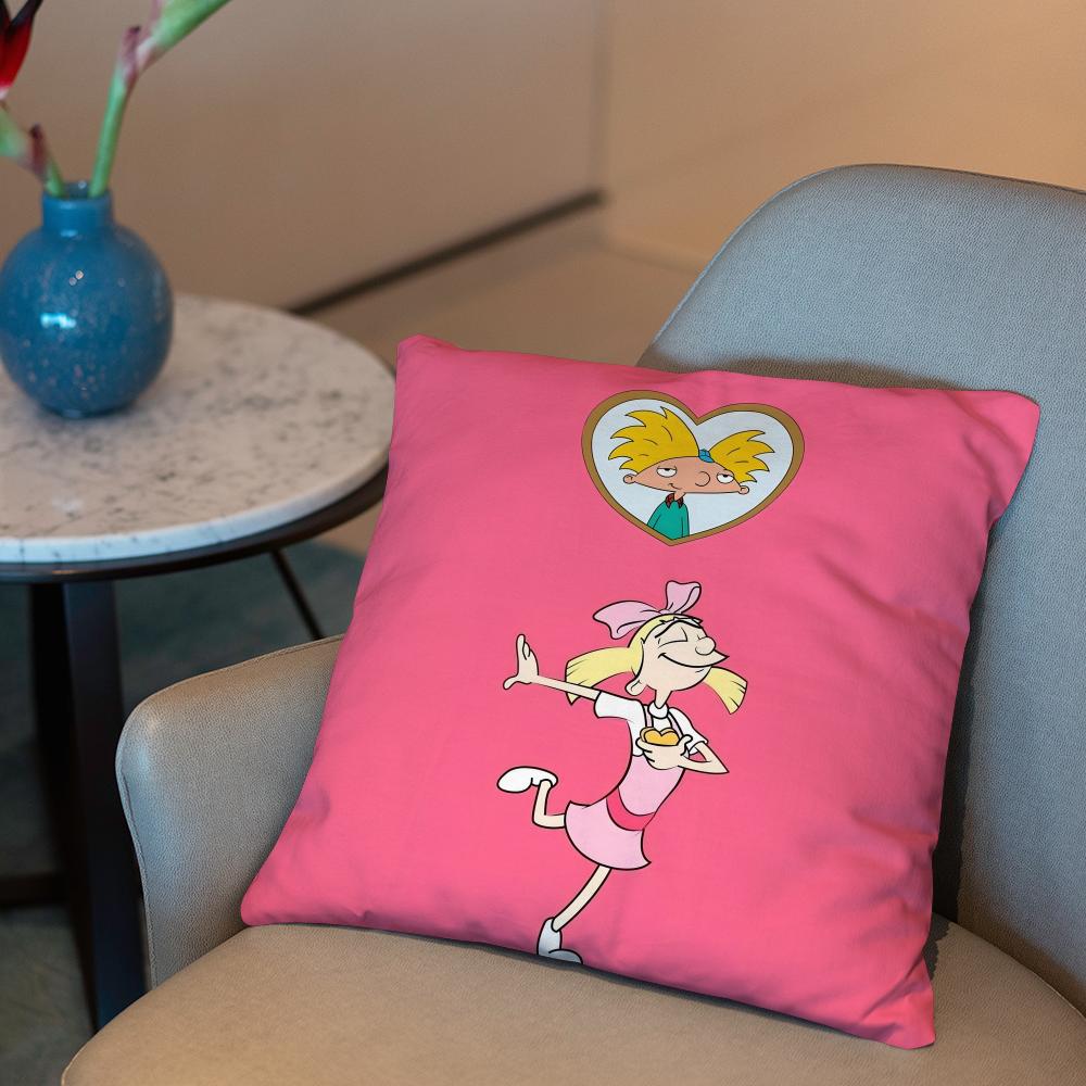 H-Hey ArnoldS Cushion Cover 2-in-1 Reversible Plush Pillow Cover | Car/Sofa/Bed | Perfect Gift