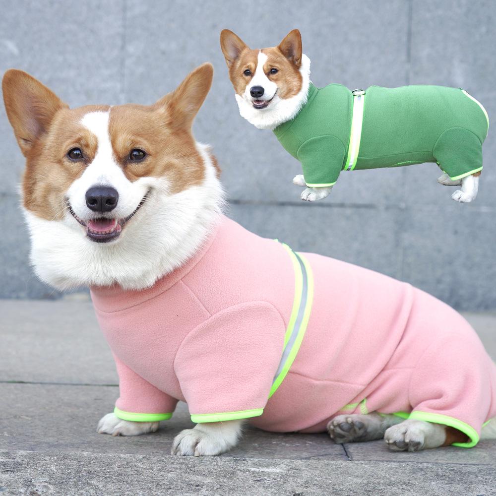 Pamper it, new corgi clothes, autumn and winter warm dog four-legged clothes, teddy bear small dog clothes