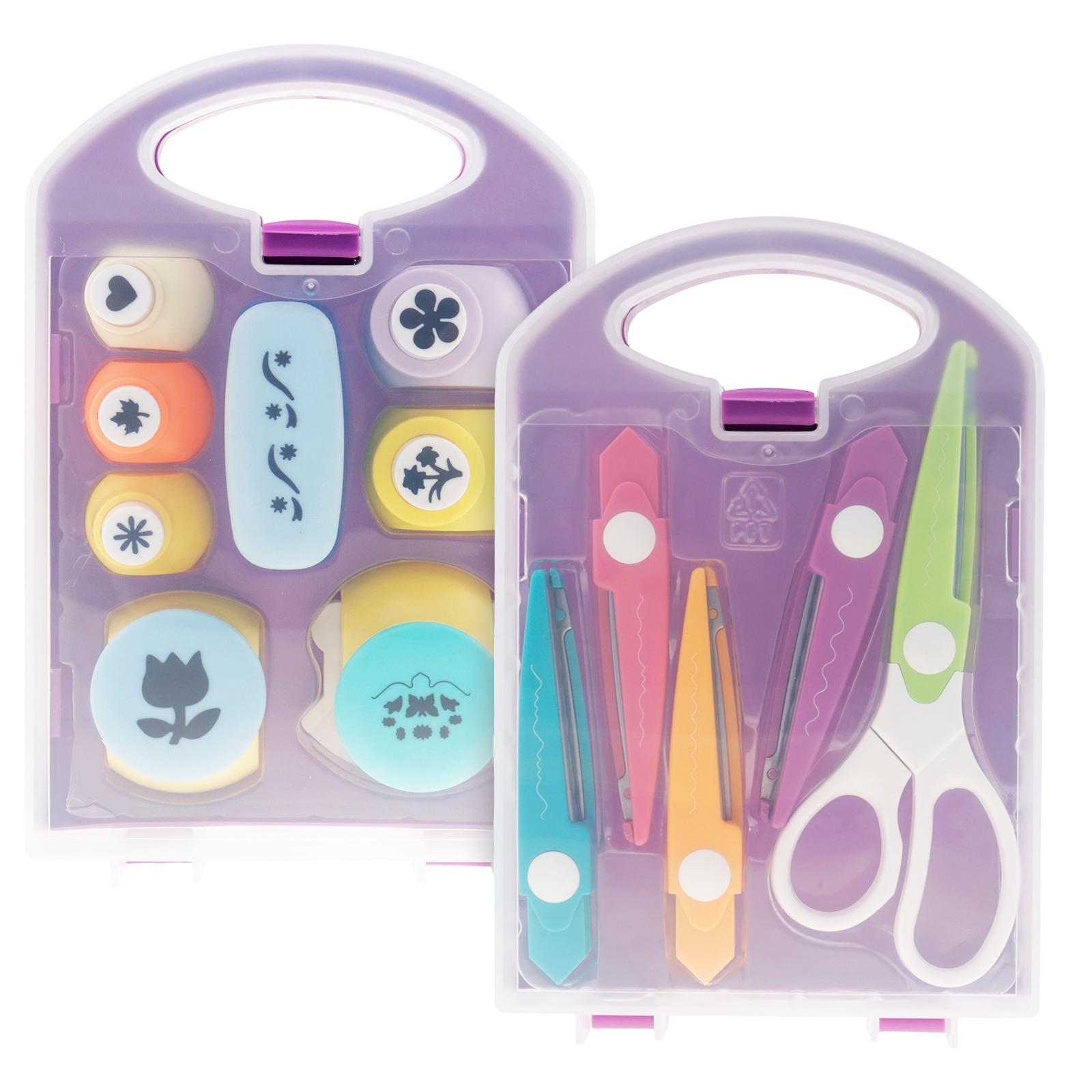 

Mini Flower Hole Punch Tool Set for DIY Scrapbooking, Card Making, Paper DIY Crafts Portable Handmade Puncher with Scissors