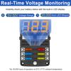 UCkasayfy 6 Way Fuse Block /24V ATO/ATC Fuse Block 16 Fuses with LED Display for Car, Boat, RV, Truck