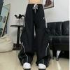 Spring and Autumn Fashion Retro Striped Sweatpants Men's and Women's Loose Straight Overalls Hip Hop Versatile Wide Leg Casual Pants Tide