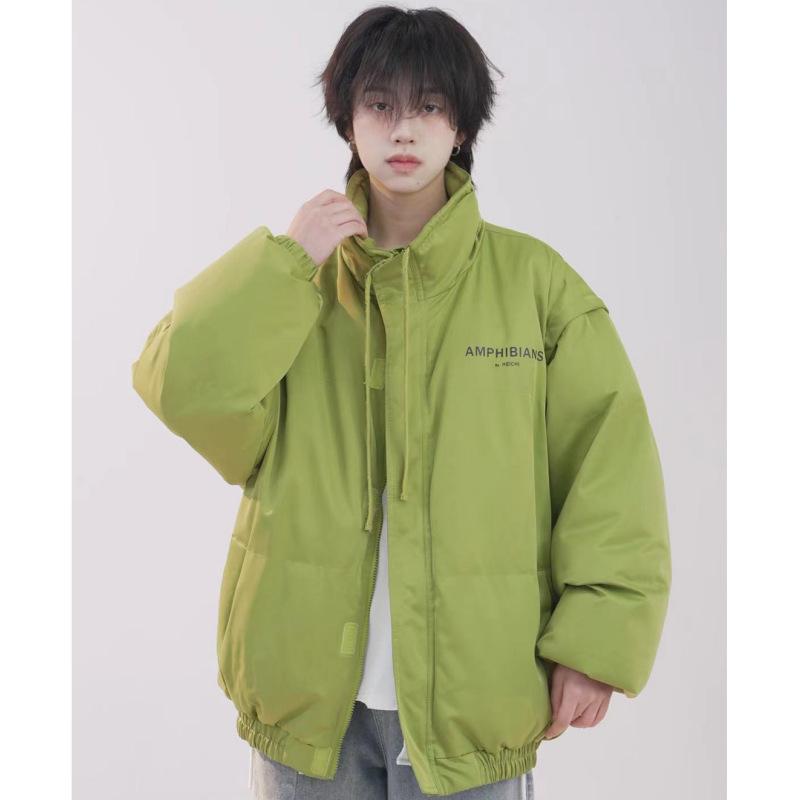 

Мужская и женская одинаковая одежда с хлопковой набивкой, женские зимние модные утолщенные куртки с хлопковой набивкой, свободные теплые куртки для пар XL зелёный