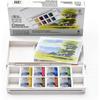 Pocket Watercolor Set - WINSOR &; NEWTON - 0390673 - 8 Colors - Ideal for Landscapes - Compact and Lightweight