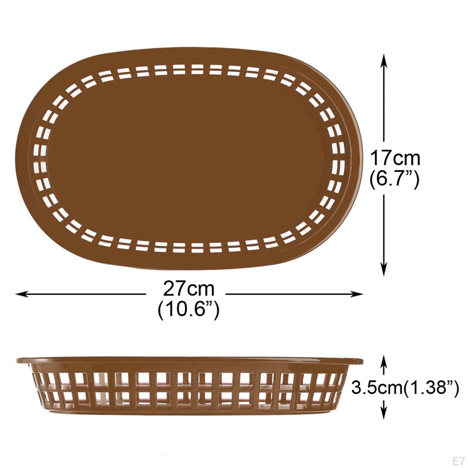 12 шт. Корзины быстрого питания для ресторана Большие ретро-тарелки для деликатесов чёрный — фото 10