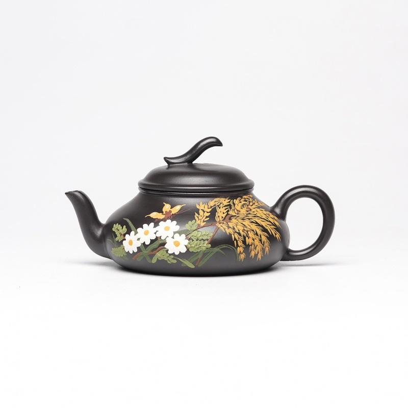 

230ml Creative Yixing Purple Clay Teapots Handmade Butterfly Love Flower Pot Raw Ore Black Mud Kettle Zisha Tea Set Teaware Gift