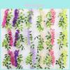 Wisteria Artificial Flowers For Garden Decor With Durable Plastic Vine For Indoor And Outdoor Use