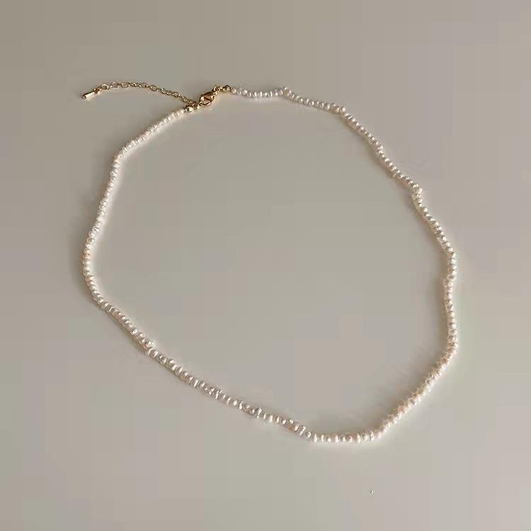 Freshwater pearl series necklace French retro versatile elegant personalized neck chain collarbone chain