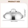 Griddle Lid Basting Cover 32cm Easy to Clean Metal Round Stainless Steel Wok Cooking Pot