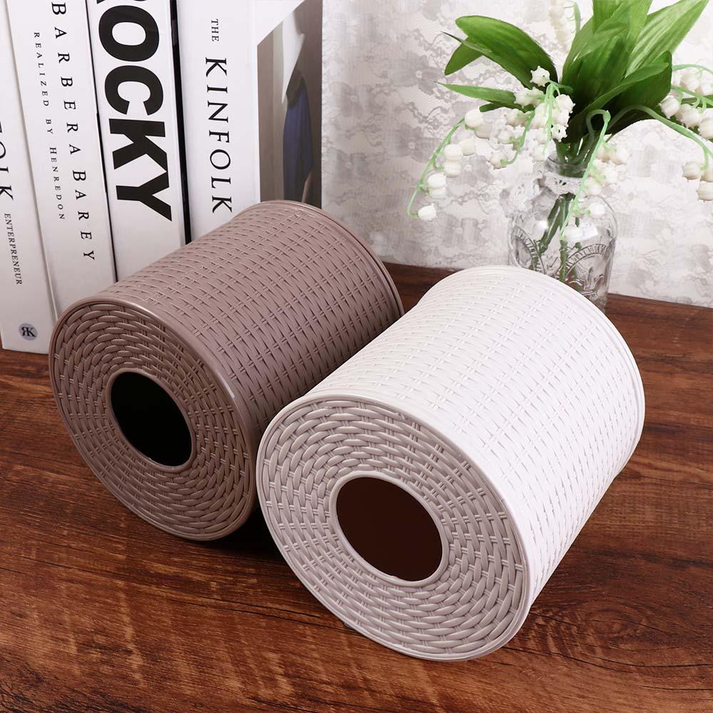 Dekorative Simulations-Rattan-Taschentuch-Aufbewahrungsbox Rollpapierhalter Behälter Badezimmer