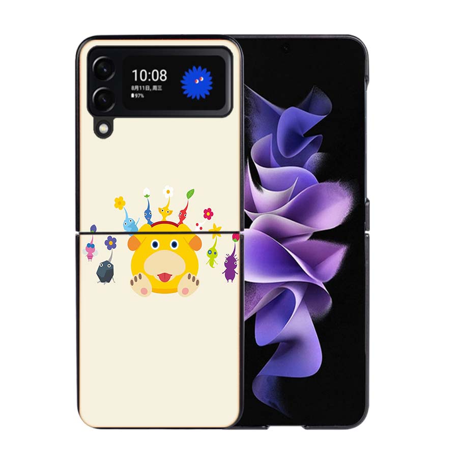 Game Pikmin 4 Phone Case For Samsung Z Flip 7 6 5G Galaxy Z Flip4 Z Flip5 Z Flip3 Coque Black Hard PC Shell Protective Cover