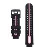15mm Kids Smart Watch Strap Water Proof Silicone Watch Band with Stainless Steel Buckle for Sports Pink