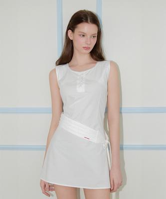 KISYNING Lace Layered Belt (White)