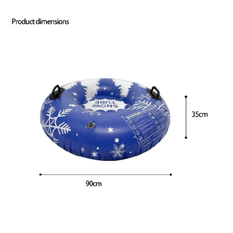 Inflatable Snow Sled with Handles Thickened Winter Inflatable Snow Tube PVC Sledding Tube Winter Snow Sledding Toy