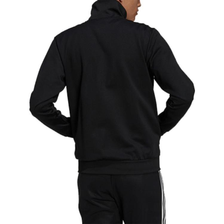 adidas Chaqueta Deportiva de Rayas con Cremallera Originals Trefoil para Hombre Tops Negro H09112