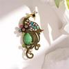 Retro Elegant Peacock Brooch Color Creative Pin Gorgeous Luxury Jewelry Accessories Party Birthday Festival Gift Souvenir