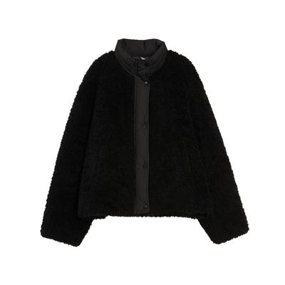 French Style Patchwork Fashion Design Casual Loose Fluffy Versatile Long Sleeve Faux Fur Plush Warm Zippered Fleece Jacket Women Jackets EF53492