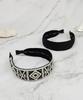 Maia Geometric Pattern Headband - Black