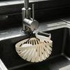 Drainage Basket for Kitchen Sink Drain Basket, Shell Shaped Hollow Hanging Sponge Countertop Space Saver Holder, Large Capacity Brushes And