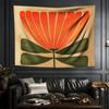 Retro Flower Art Tapestry 2D Single Print Vintage Durable Decorative Wall Tapestry Home Living Room Bedroom Elegant Space Decor