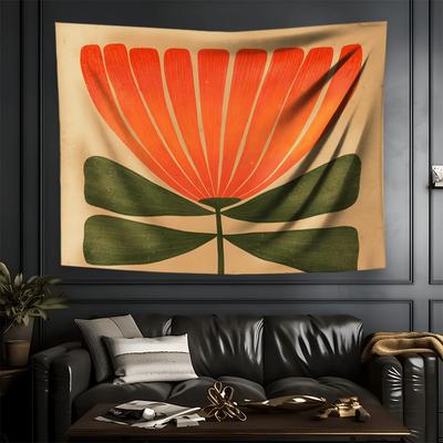 Tapiserie Artă Florală Retro Imprimeu Simplu 2D Vintage Durabil Decorativ Tapiserie de Perete Casă Sufragerie Dormitor Decor Spațiu Elegant