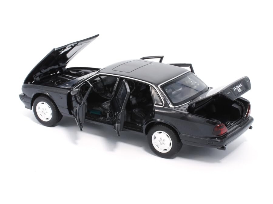 TAYUMO Scale Jaguar XJ6 1992 Diecast Car with Function 1/36 Pull-Back (Black)