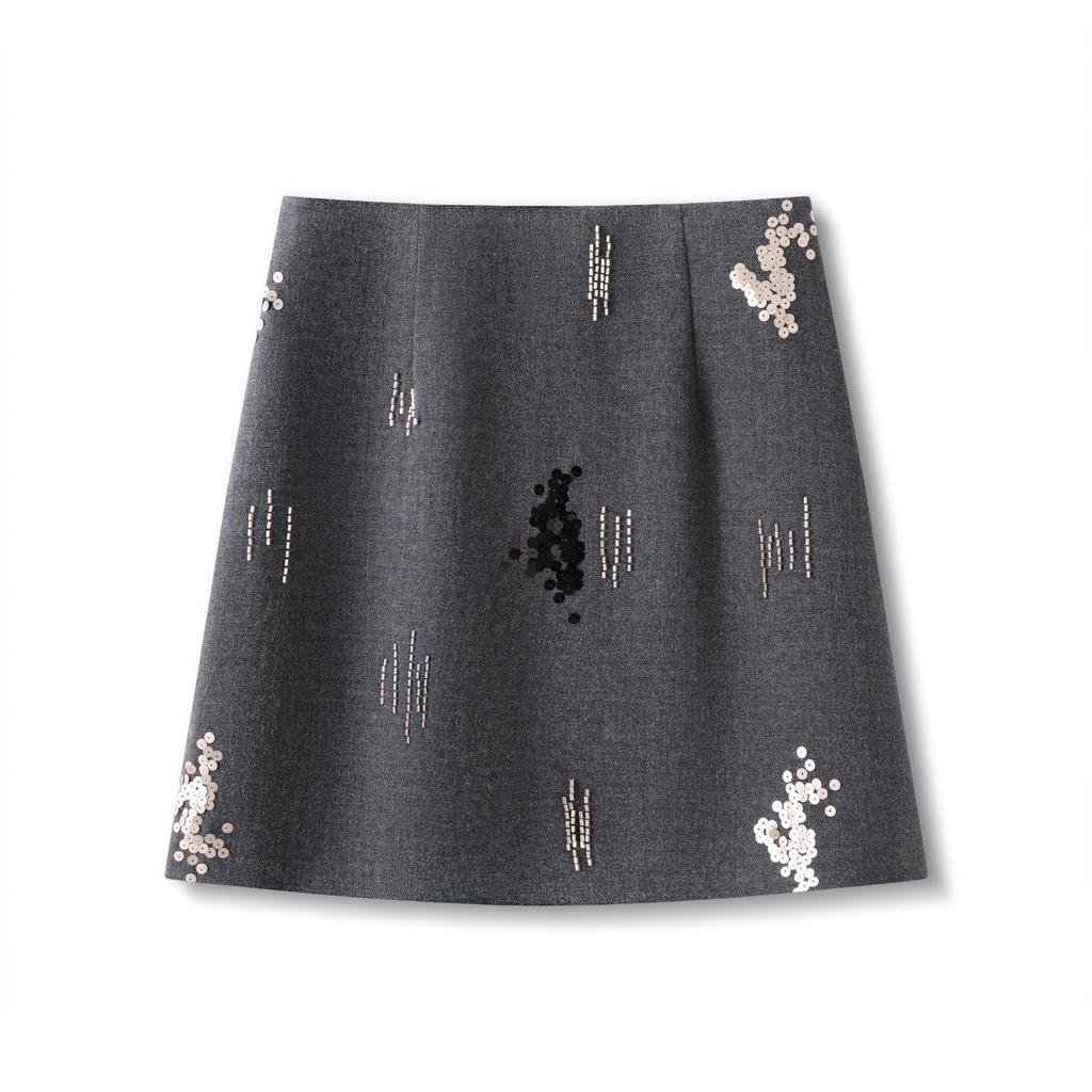 Chic Petite A-Line Sequin Skirt for Women - Spring/Autumn 2026