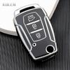 TPU Car Flip Key Case Cover Shell Fob For Ssangyong Kyron 2 Sanka Actyon Korando Tivoli 3 Buttons Key Protective Holder Keychain