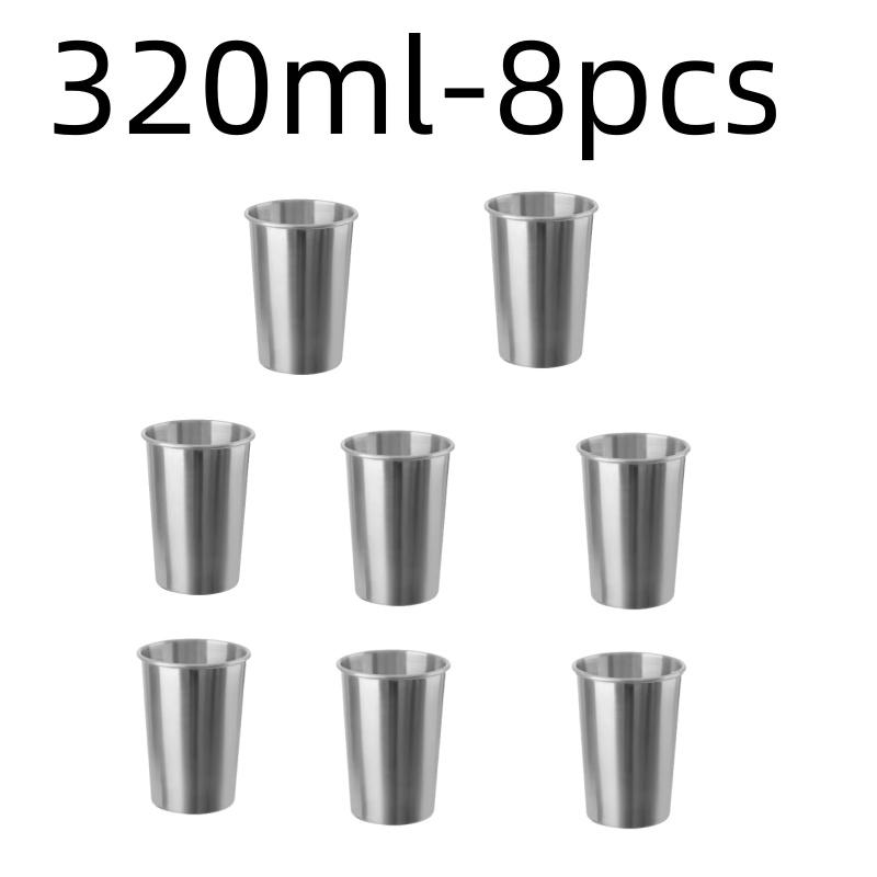 Stainless Steel Metal Cup Beer Cups White Wine Glass Coffee Tumbler Travel Camping Mugs Drinking Tea Mug Set Outdoor