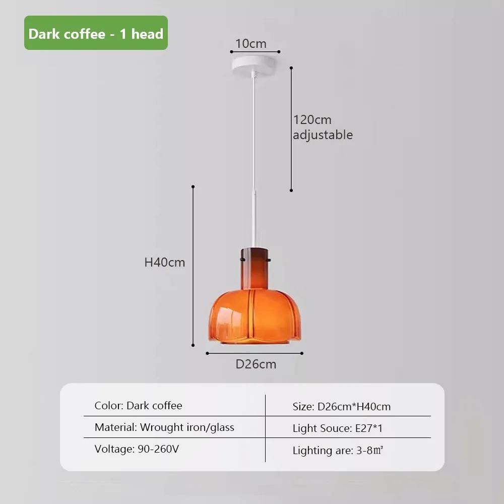 LED Medieval Pendant Light Glass Hanging Lamps For Ceiling Bedroom Dining Living Room Home-Appliance Indoor Decor Luminaire