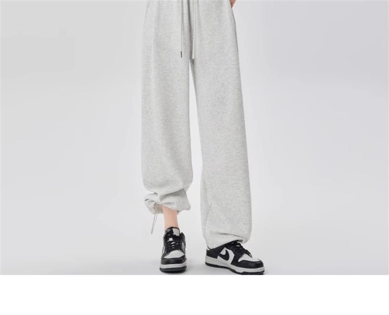 Women's 2024 High-Waisted Wide-Leg Draping Sports Pants - Spring/Autumn Loose Joggers