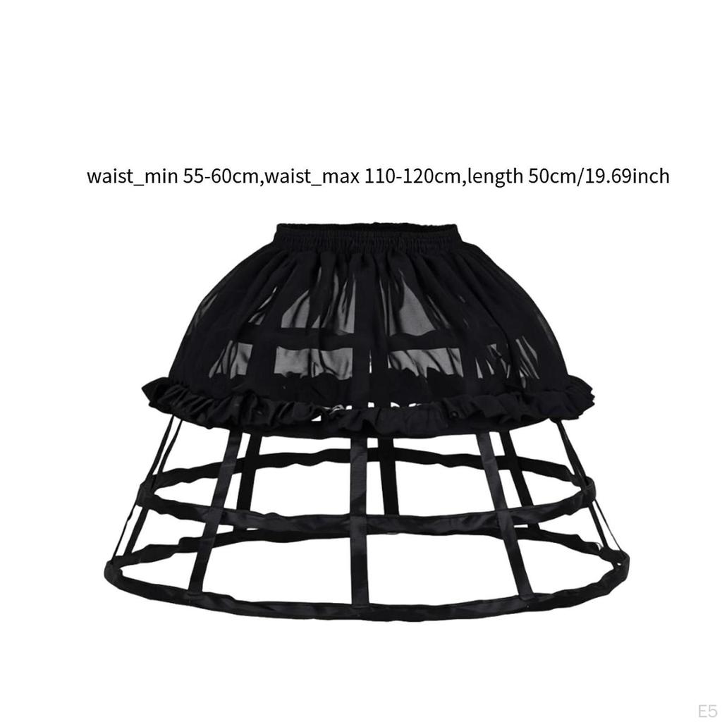 Cage Hoop Skirt Petticoat Comfortable Crinoline for Gown Bridal Dress