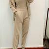 Herbst Winter Neuer Strickanzug Damenmode Lässiger Cardigan Weste Hose Dreiteiliges Set