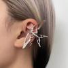 2026 New Mechanical Bird Ear Clip for Women Personality Copper Color Metal Swallow Non Piercing Earrings Ear Cuff Y2K Zircon