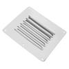 Boat Louvered Vent Rustproof 304 Stainless Steel Marine Ventilation Grille Cover with Screws for Yachts RV 127 X 115mm