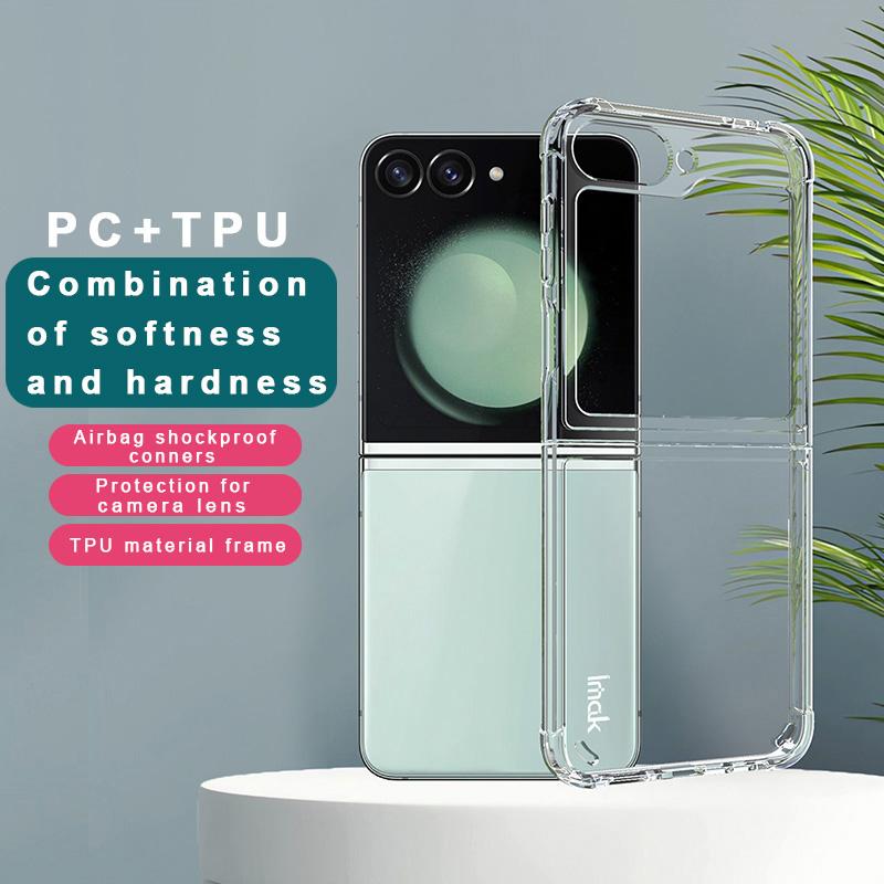 

IMAK For Samsung Galaxy Z Flip6 5G Clear Case PC+TPU Protective Phone Cover A