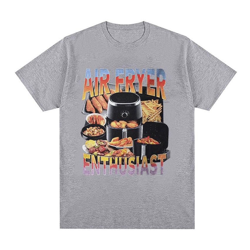 Nadšenec do horkovzdušné fritézy Vtipná trička pro milovníky vaření Pánská Dámská letní trička s krátkým rukávem s kulatým výstřihem módní Vysoce kvalitní bavlněné tričko