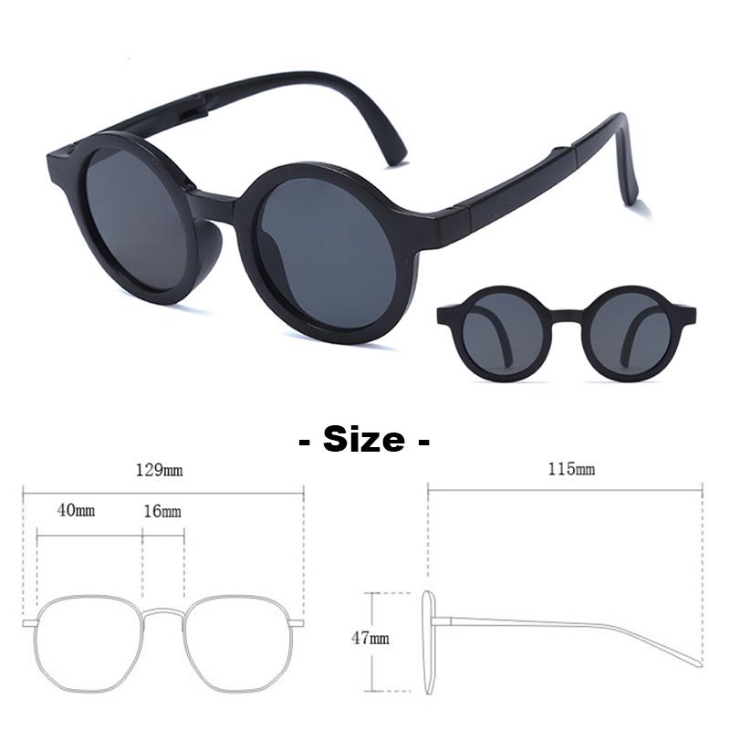 1 Set faltbare Kinder Sonnenbrille Mädchen Junge Sonnenbrillen Rund Street Beat Brillen Niedliche Baby Shades Brillen outdoor
