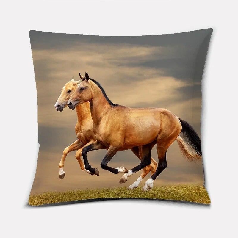 

Чехол на подушку с принтом бегущей лошади для дома, гостиной, дивана, украшение, квадратная наволочка 40X40CM