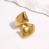 Stainless Steel Geometric Open Ring for Men Women Minimalist Glossy Thick-Line Knuckle Ring Vintage Trend Versatile Jewelry Gift